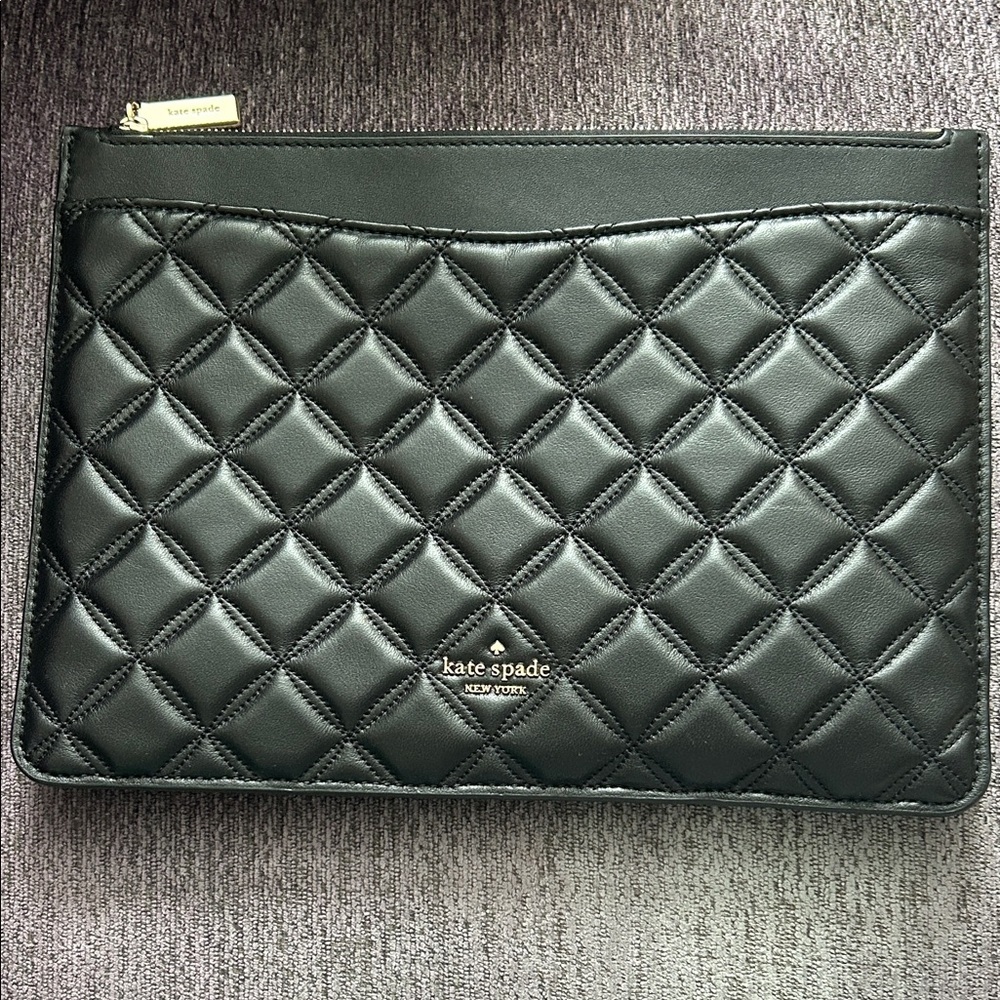 Kate Spade Black Quilted Pouch